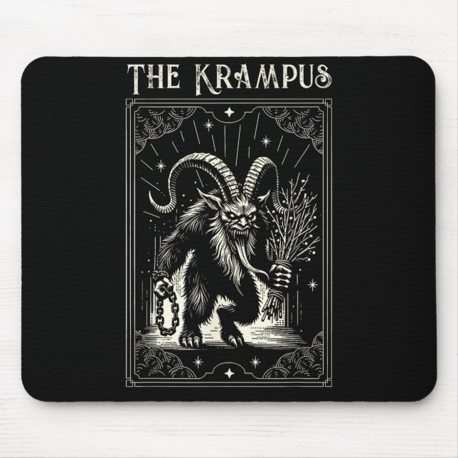 Tapis De Souris Conception de carte de tarot de Krampus saison de  (Devant)