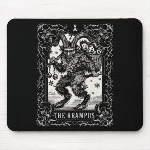Tapis De Souris Conception de carte de tarot de Krampus saison de 