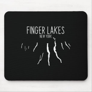 Tapis De Souris Conception de carte des Finger Lakes de New York _