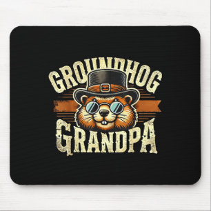 Tapis De Souris Conception de chapeau de grand-père de marmotte él