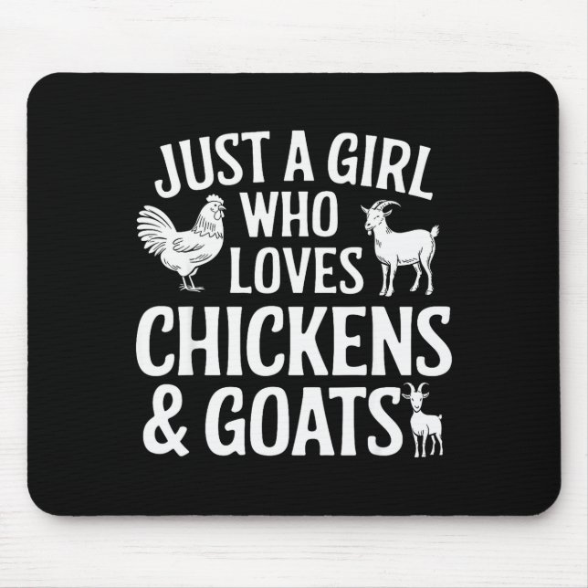Tapis De Souris Conception de chèvre cool pour filles femmes éleva (Devant)