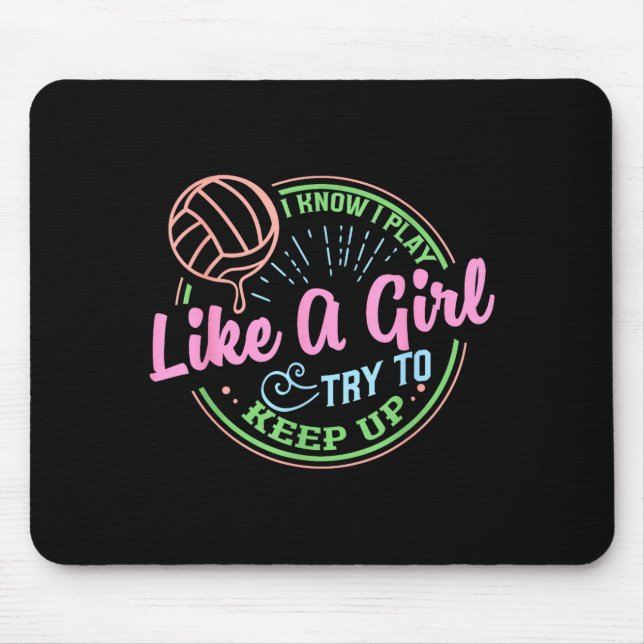Tapis De Souris Conception de citation de volley-ball pastel pour  (Devant)