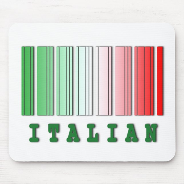 Tapis De Souris conception de code-barres italien (Devant)