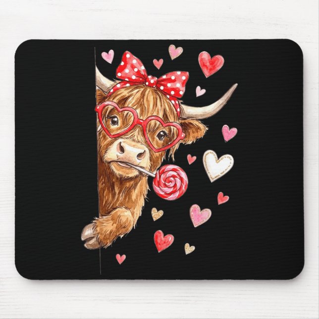 Tapis De Souris Conception de cœur de bonbon de la Saint-Valentin  (Devant)