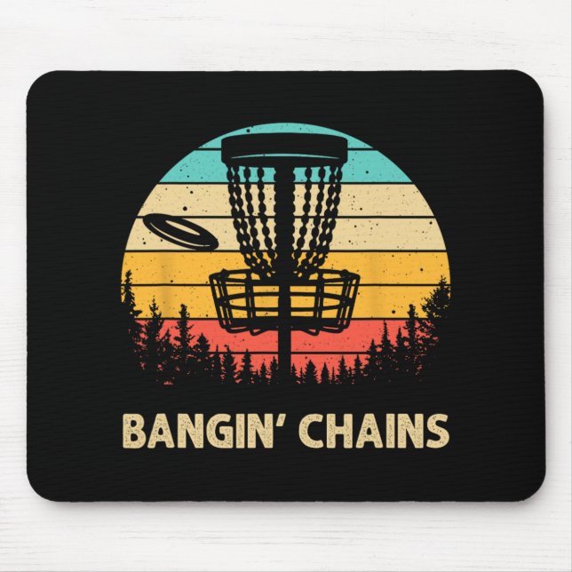Tapis De Souris Conception de disque de golf drôle pour hommes fem (Devant)