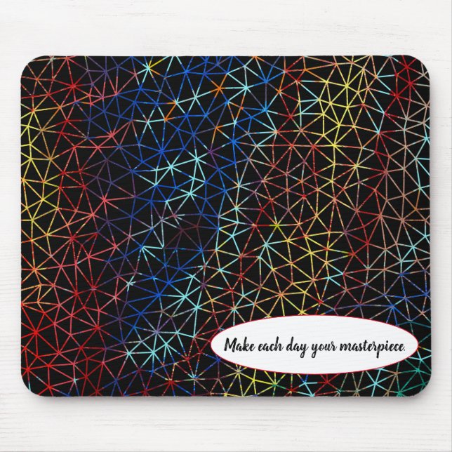 Tapis De Souris Conception de fil abstrait avec devis (Devant)