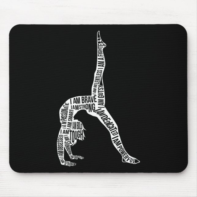 Tapis De Souris Conception de filles acrobatiques de cheerleading  (Devant)
