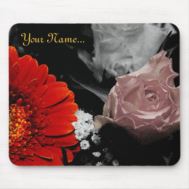 Tapis De Souris Conception de fleurs neutre (Devant)