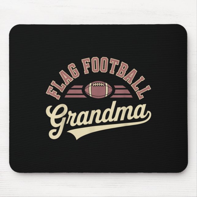 Tapis De Souris Conception de grand-mère de football drapeau (Devant)