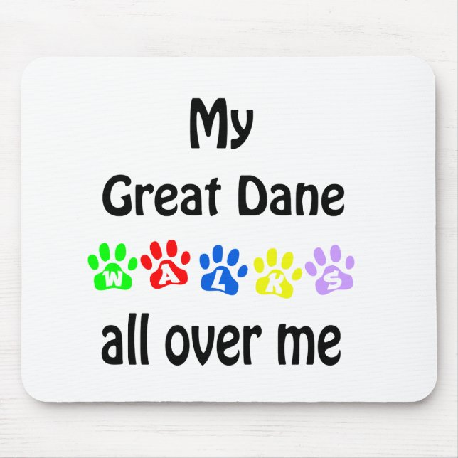 Tapis De Souris Conception de Great Dane Walks (Devant)