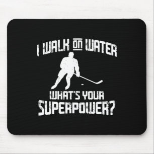 Tapis De Souris Conception de hockey drôle hommes femmes Je marche