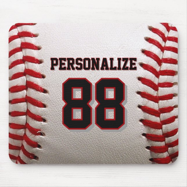 Tapis De Souris Conception de joueur de baseball avec numéro de ma (Devant)