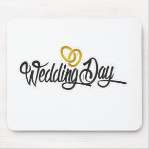 Tapis De Souris Conception de jour de mariage
