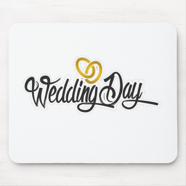 Tapis De Souris Conception de jour de mariage (Devant)