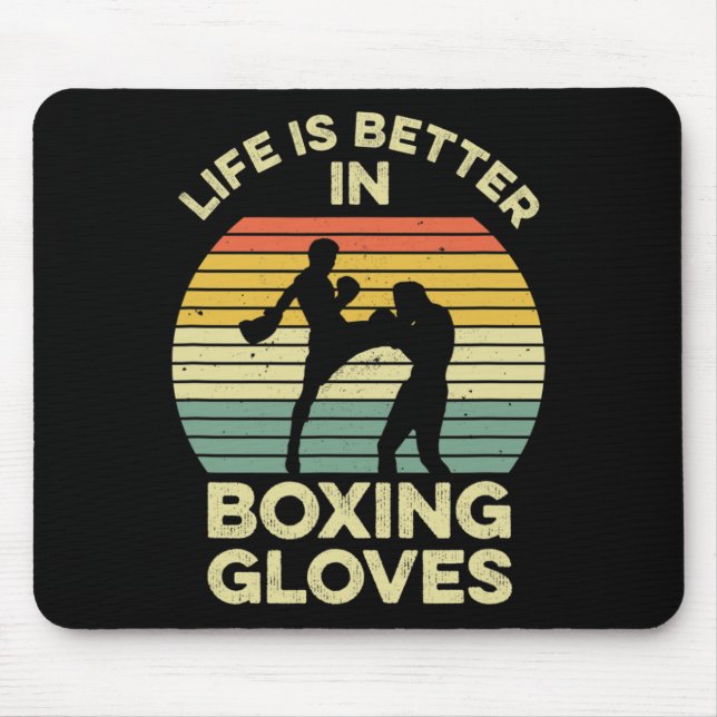 Tapis De Souris Conception de kickboxing pour un combattant de Mua (Devant)