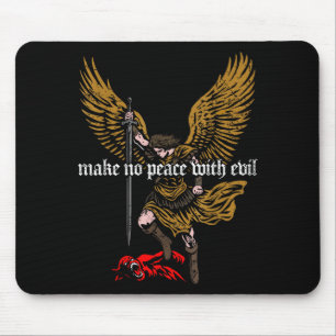 Tapis De Souris Conception de l'Archange Michel sans paix avec le