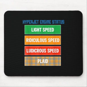 Tapis De Souris Conception de l'état du moteur Hyperjet Geek Nerdy