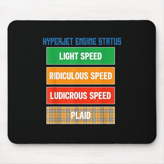 Tapis De Souris Conception de l'état du moteur Hyperjet Geek Nerdy (Devant)
