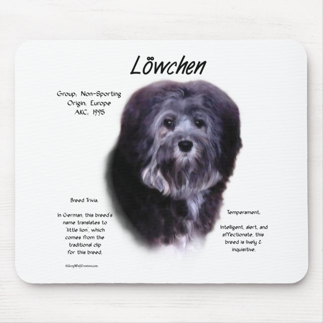 Tapis De Souris Conception de l'histoire de Löwchen (Devant)
