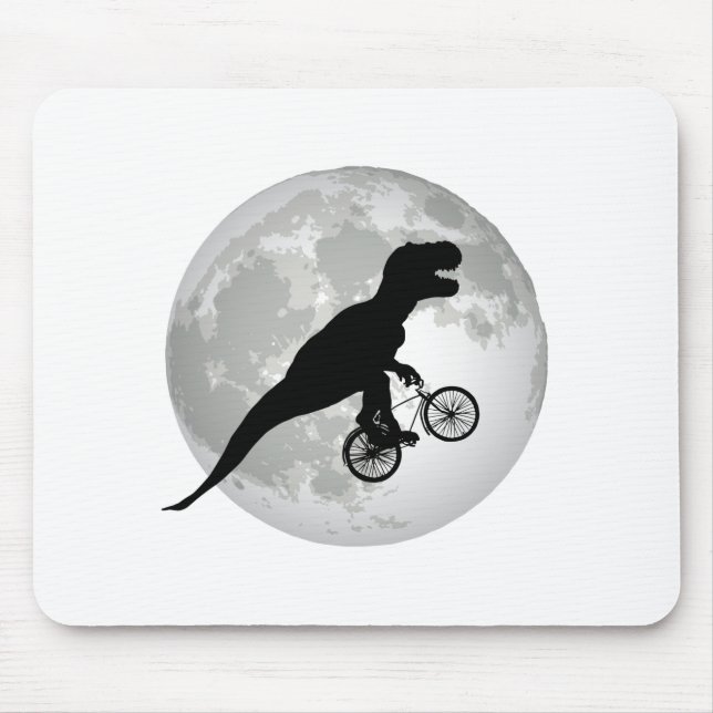 Tapis De Souris Conception de lune volante Trex drôle (Devant)