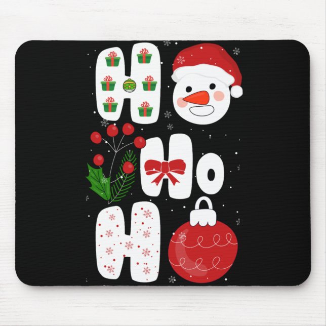 Tapis De Souris Conception de magie d'hiver Rétro Noël d'hiver Vec (Devant)