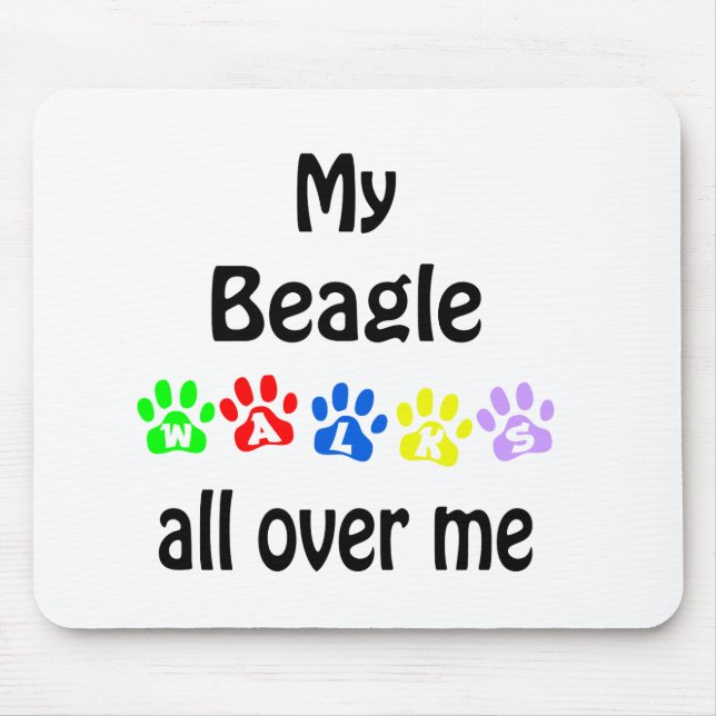 Tapis De Souris Conception de marches beagles (Devant)