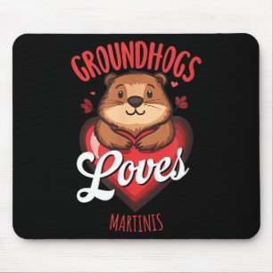 Tapis De Souris Conception de Martini amusante pour la journée de