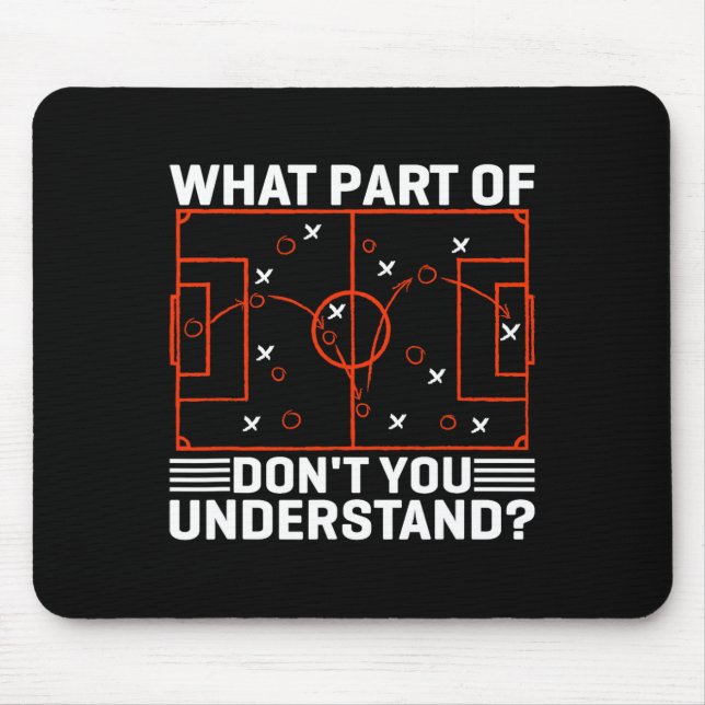 Tapis De Souris Conception de mème de planche de stratégie de foot (Devant)