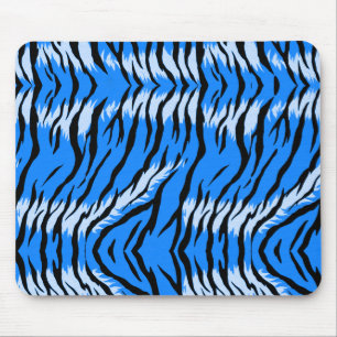 Tapis De Souris Conception de motif de peau d'animal Tigre Bleu