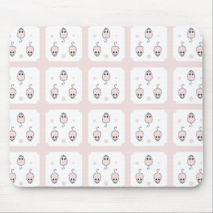 Tapis De Souris Conception de motif transparent de souris rose - D