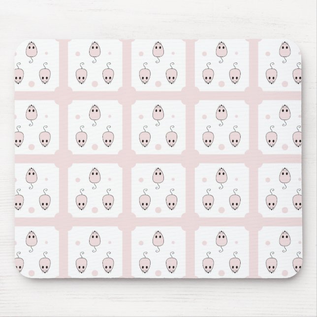Tapis De Souris Conception de motif transparent de souris rose - D (Devant)