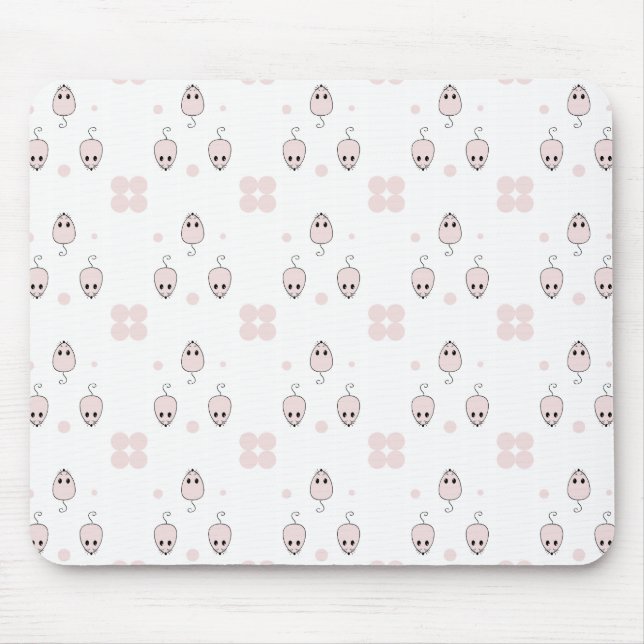 Tapis De Souris Conception de motif transparent de souris rose - D (Devant)