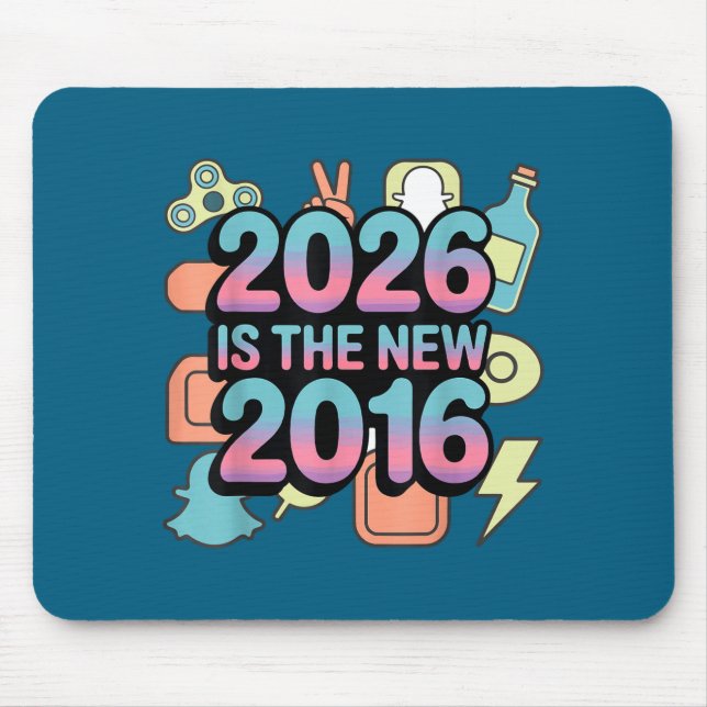 Tapis De Souris Conception de nostalgie rétro 2016 neuve 2026 (Devant)