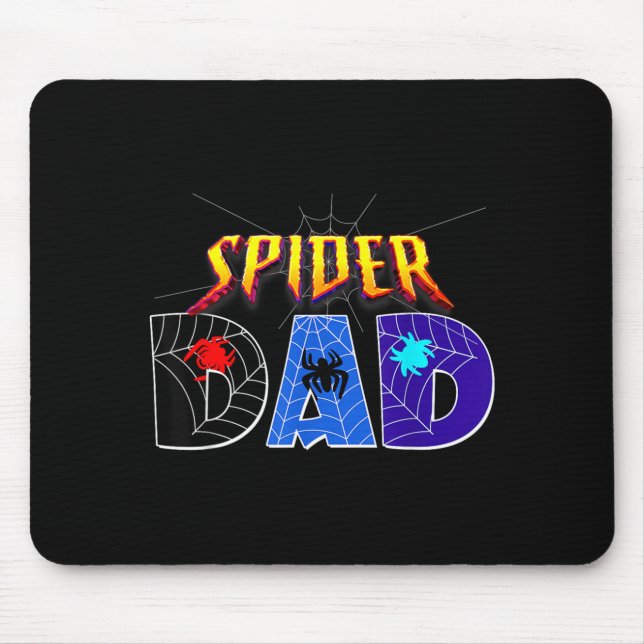 Tapis De Souris Conception de papa araignée Fête des pères tenue a (Devant)