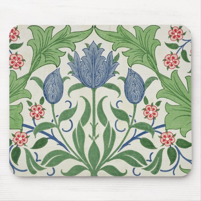 Tapis De Souris Conception de papier peint floral (Devant)