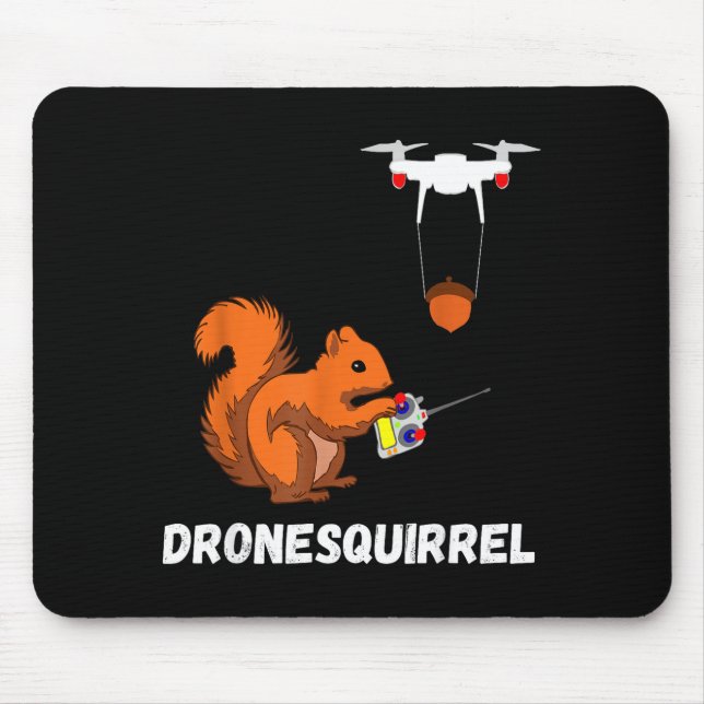 Tapis De Souris Conception de pilotes de drone écureuil opérateurs (Devant)