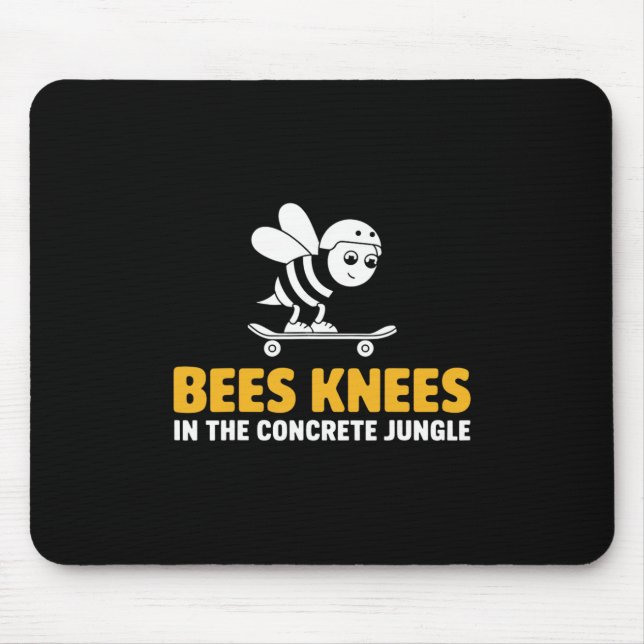 Tapis De Souris Conception de planche à roulettes Bees Knees  (Devant)