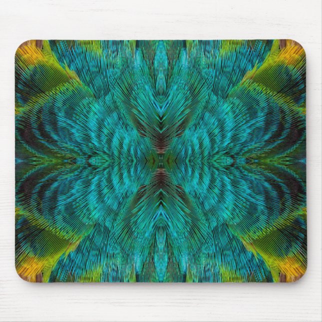Tapis De Souris Conception de plume de kaléidoscope (Devant)