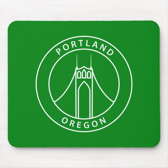 Tapis De Souris Conception de Portland Orégon (Devant)