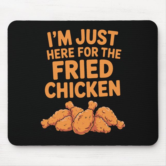Tapis De Souris Conception de poulet frit drôle pour hommes femmes (Devant)