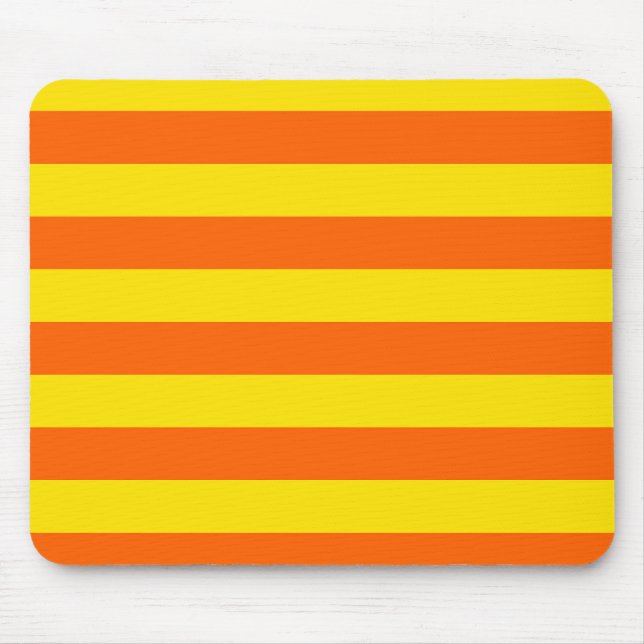 Tapis De Souris Conception de rayures jaunes orange  (Devant)
