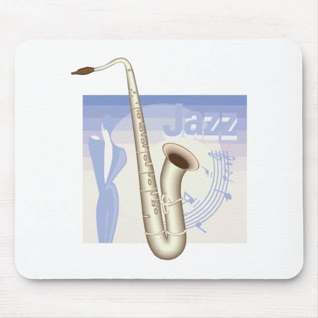 Tapis De Souris conception de saxophone jazz (Devant)