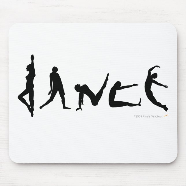 Tapis De Souris Conception de silhouette de danse de danse (Devant)
