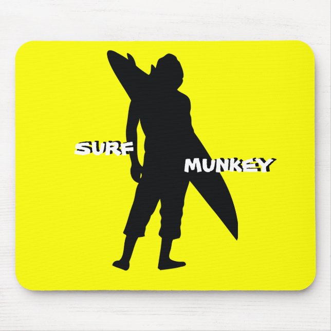 Tapis De Souris Conception de silhouette de Shortboarder (Devant)