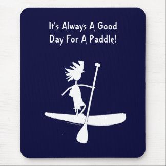 Tapis De Souris Conception de silhouette de Stand Up Paddle