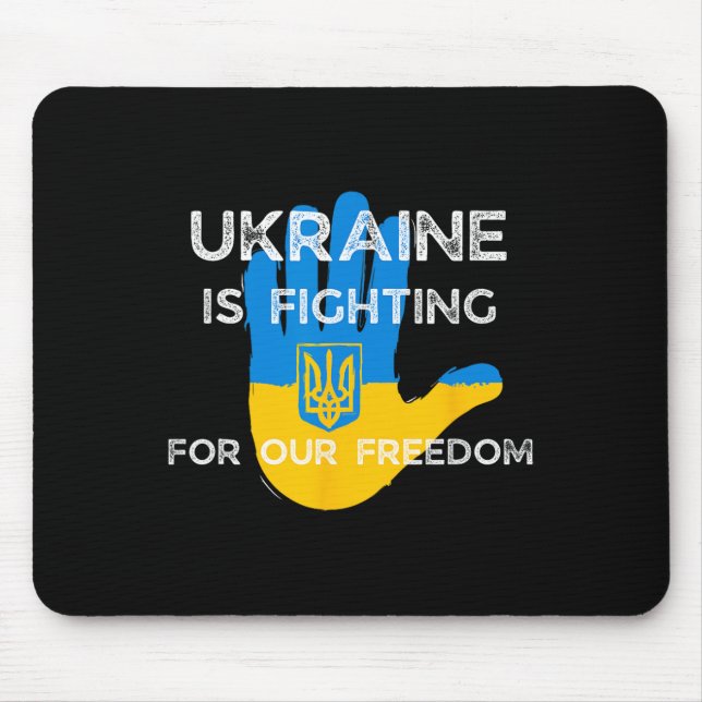 Tapis De Souris Conception de soutien du drapeau ukrainien Ukraine (Devant)