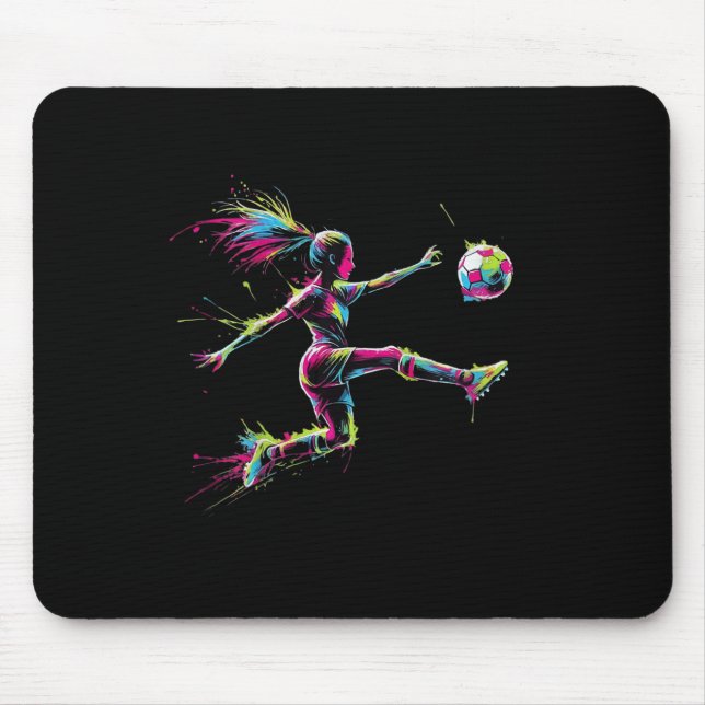 Tapis De Souris Conception de sport d'éclaboussure d'art de footba (Devant)