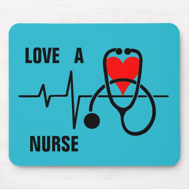 Tapis De Souris Conception de stéthoscope de cœur d'amour pour inf (Devant)