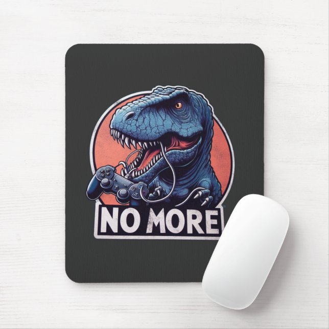 Tapis De Souris Conception de T-Rex Gamer No More (Avec souris)
