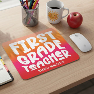 Tapis De Souris Conception de texte pour enseignant de première an